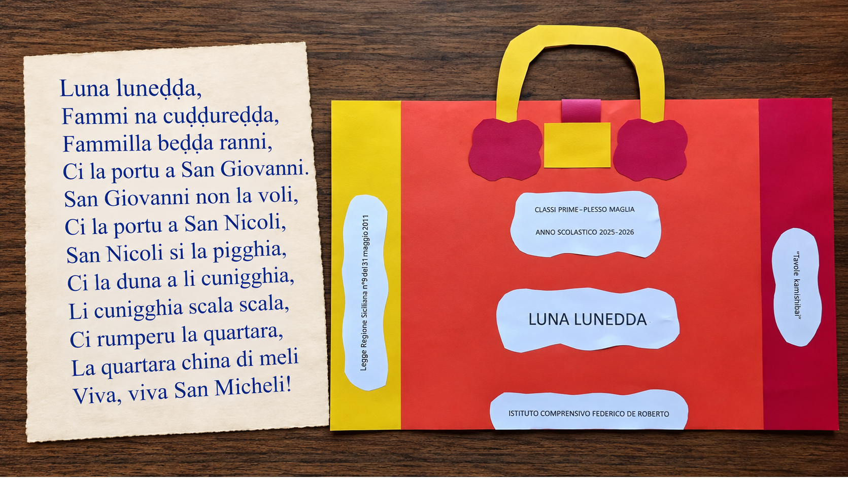 La filastrocca «Luna luneḍḍa» tra le attività della scuola primaria di Zafferana Etnea